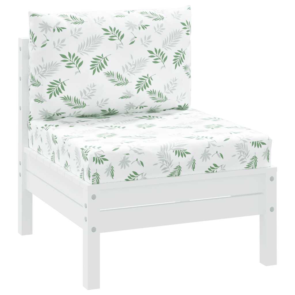Coussins de palettes 2 pcs Tissu Oxford à motifs de feuilles