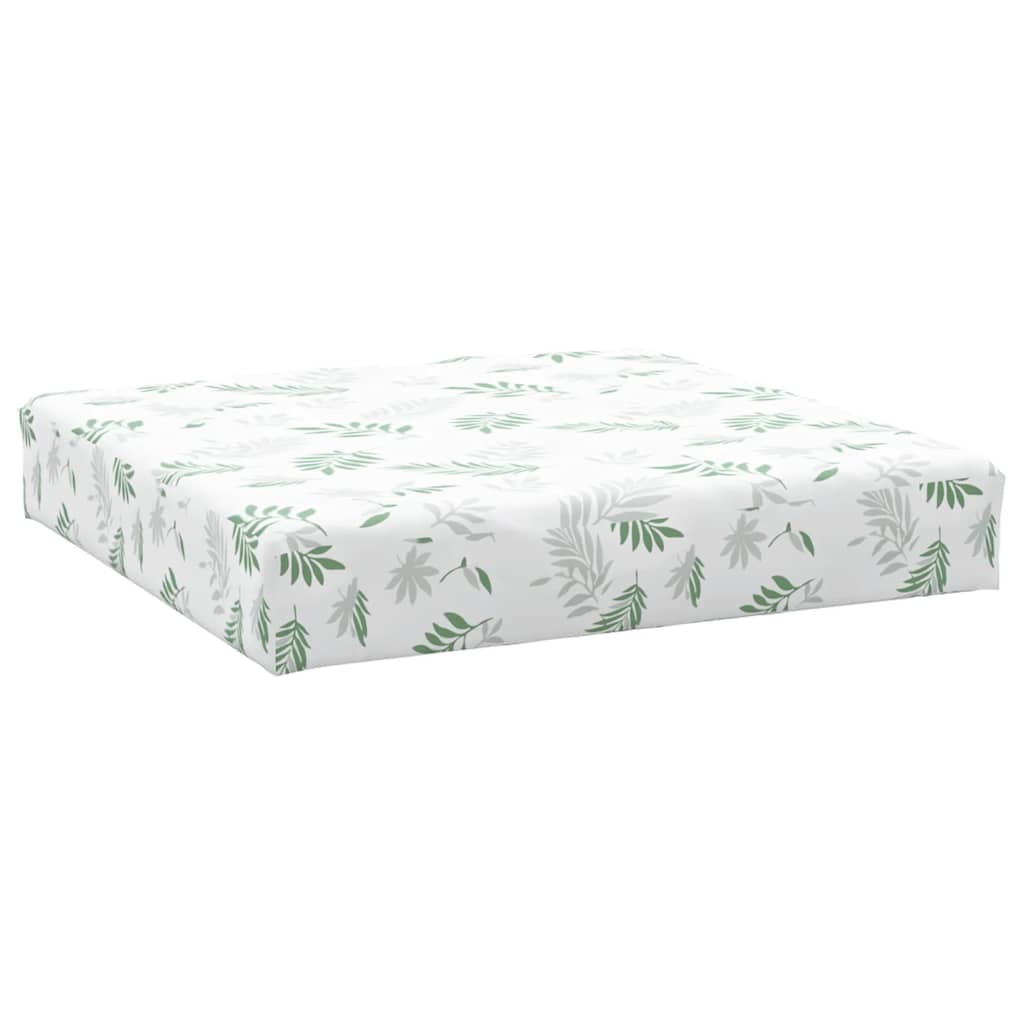 Coussins de palettes 2 pcs Tissu Oxford à motifs de feuilles