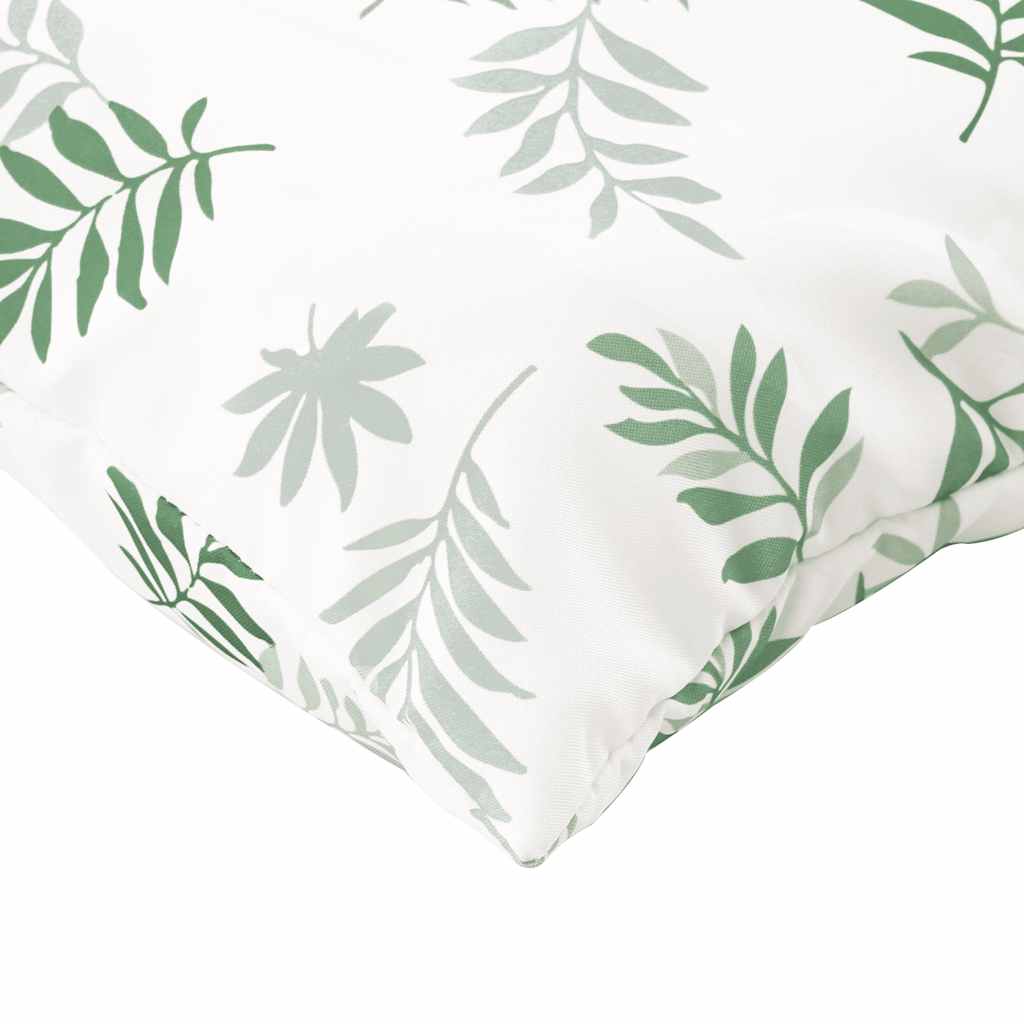 Coussins de palettes 2 pcs Tissu Oxford à motifs de feuilles