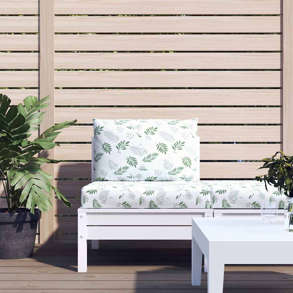 Coussins de palettes 2 pcs Tissu Oxford à motifs de feuilles