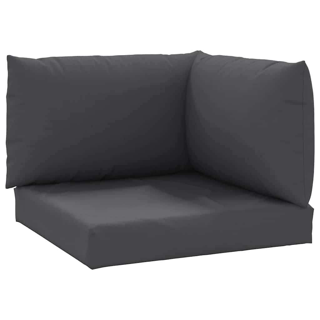 Coussin de palette 3 pièces Tissu Oxford anthracite