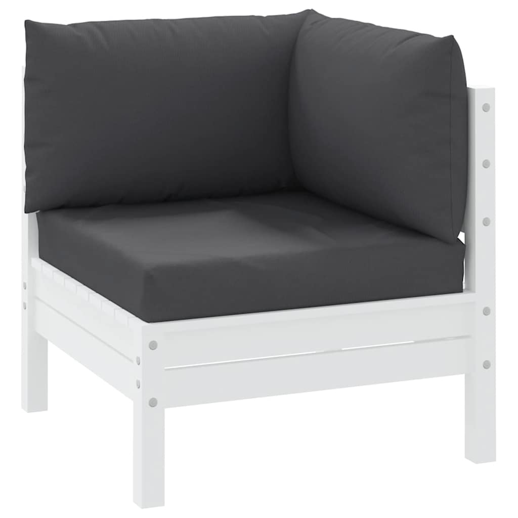 Coussin de palette 3 pièces Tissu Oxford anthracite