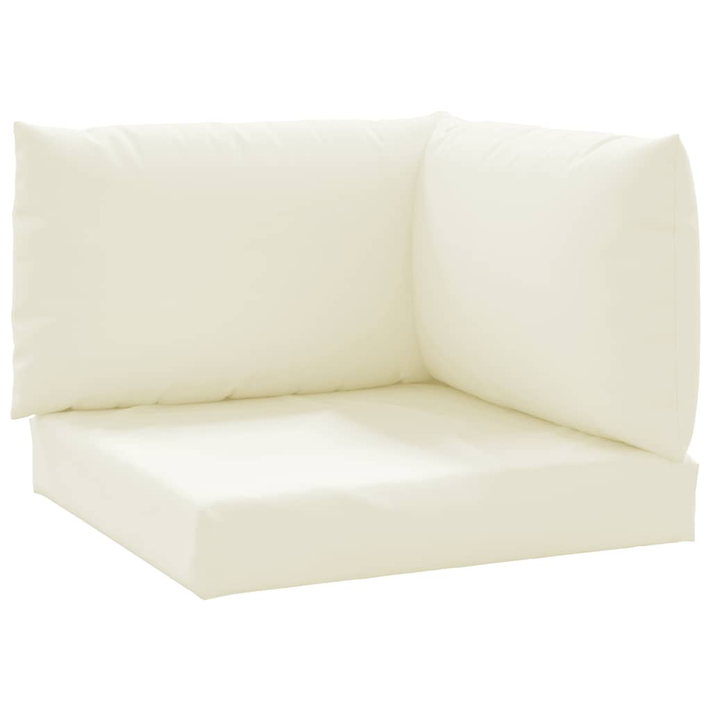 Coussin de palette 3 pièces Tissu Oxford blanc crème