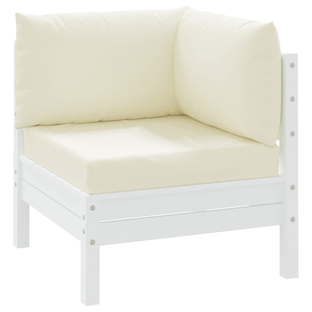 Coussin de palette 3 pièces Tissu Oxford blanc crème