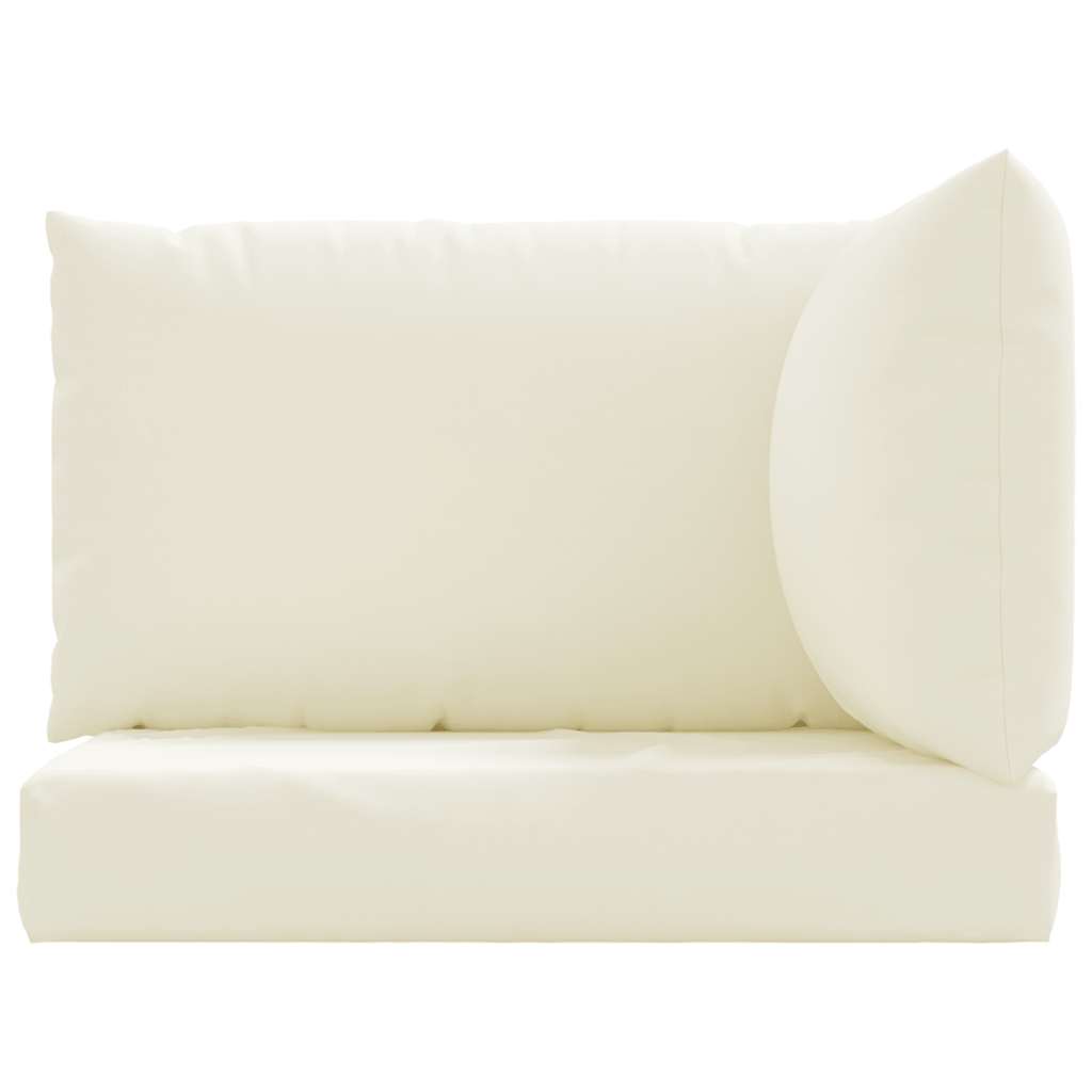 Coussin de palette 3 pièces Tissu Oxford blanc crème