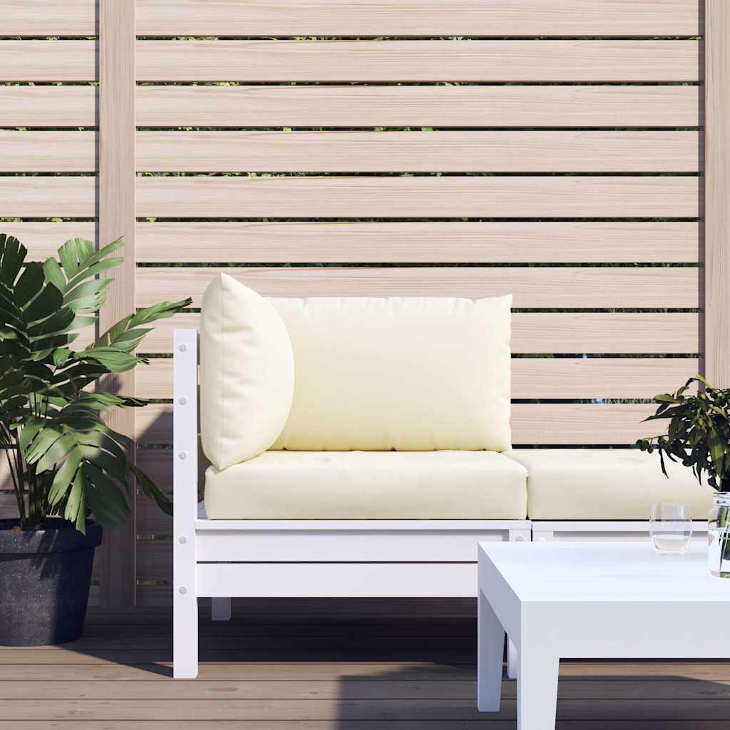 Coussin de palette 3 pièces Tissu Oxford blanc crème