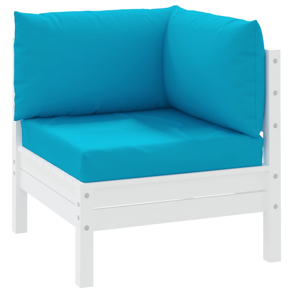 Coussins de palette 3 pièces Tissu Oxford bleu clair