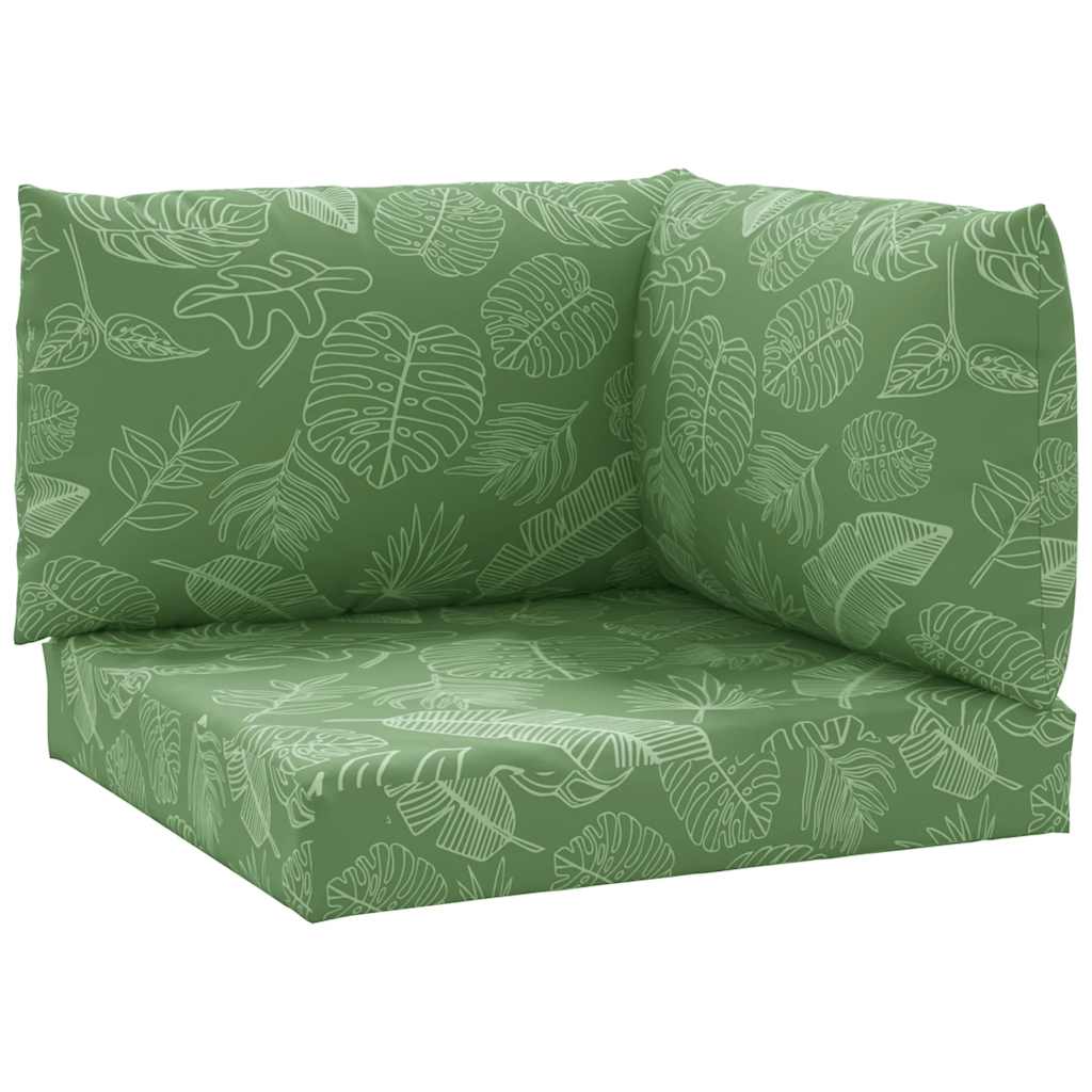 Coussins de palette 3 pcs Tissu Oxford motif feuille