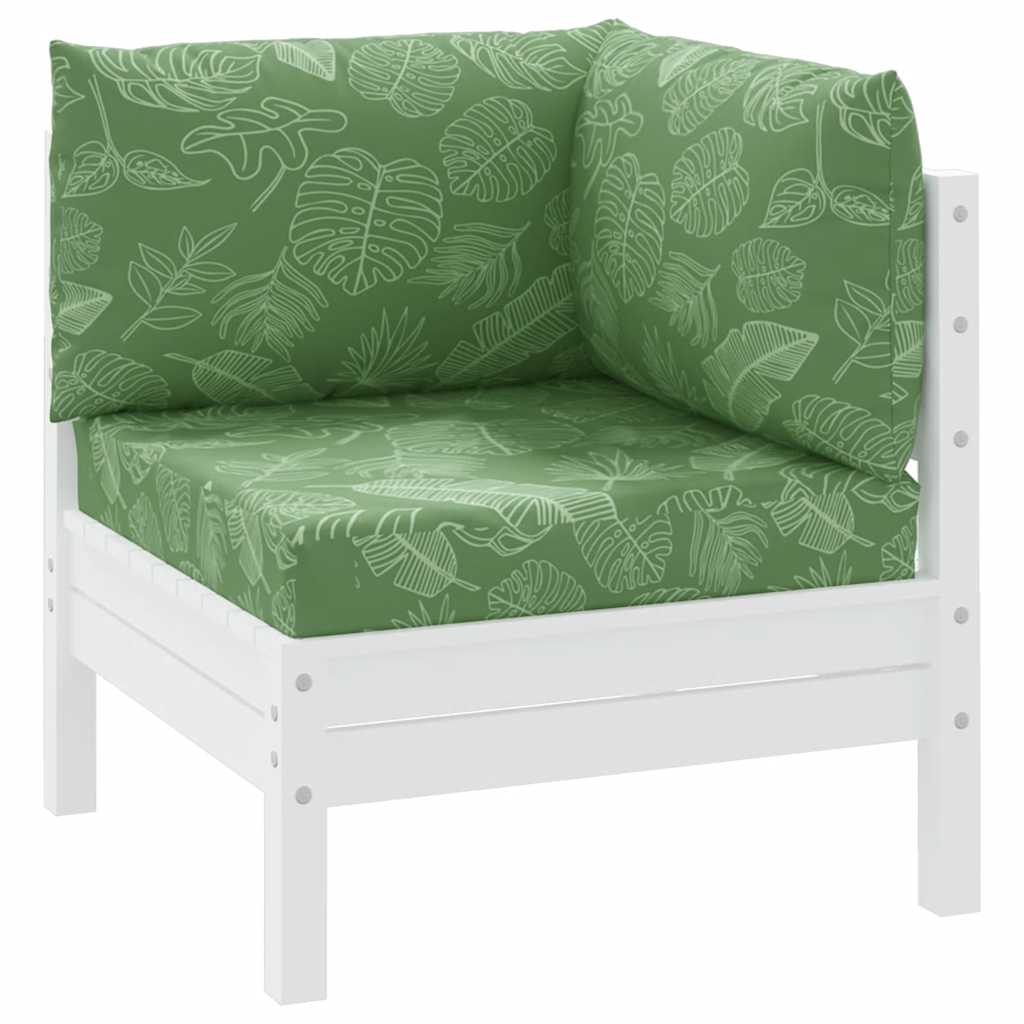 Coussins de palette 3 pcs Tissu Oxford motif feuille