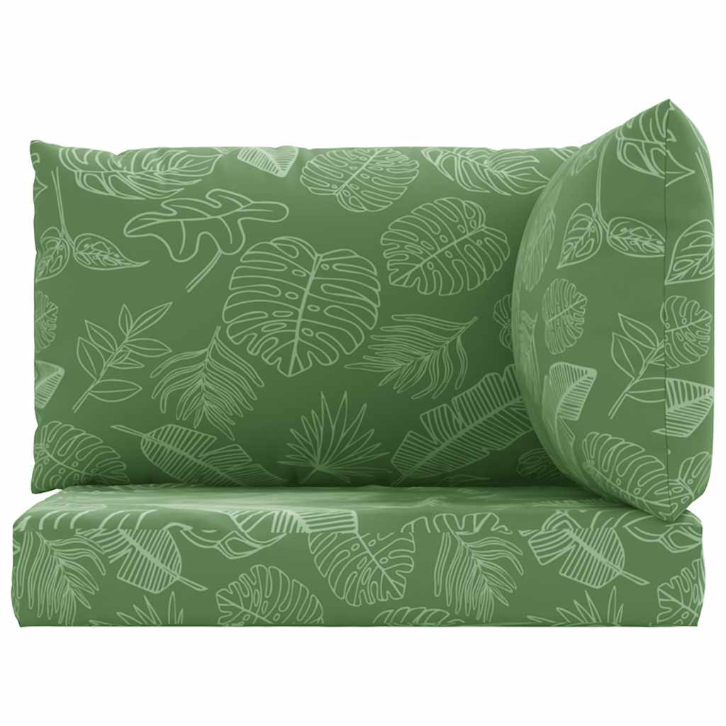 Coussins de palette 3 pcs Tissu Oxford motif feuille