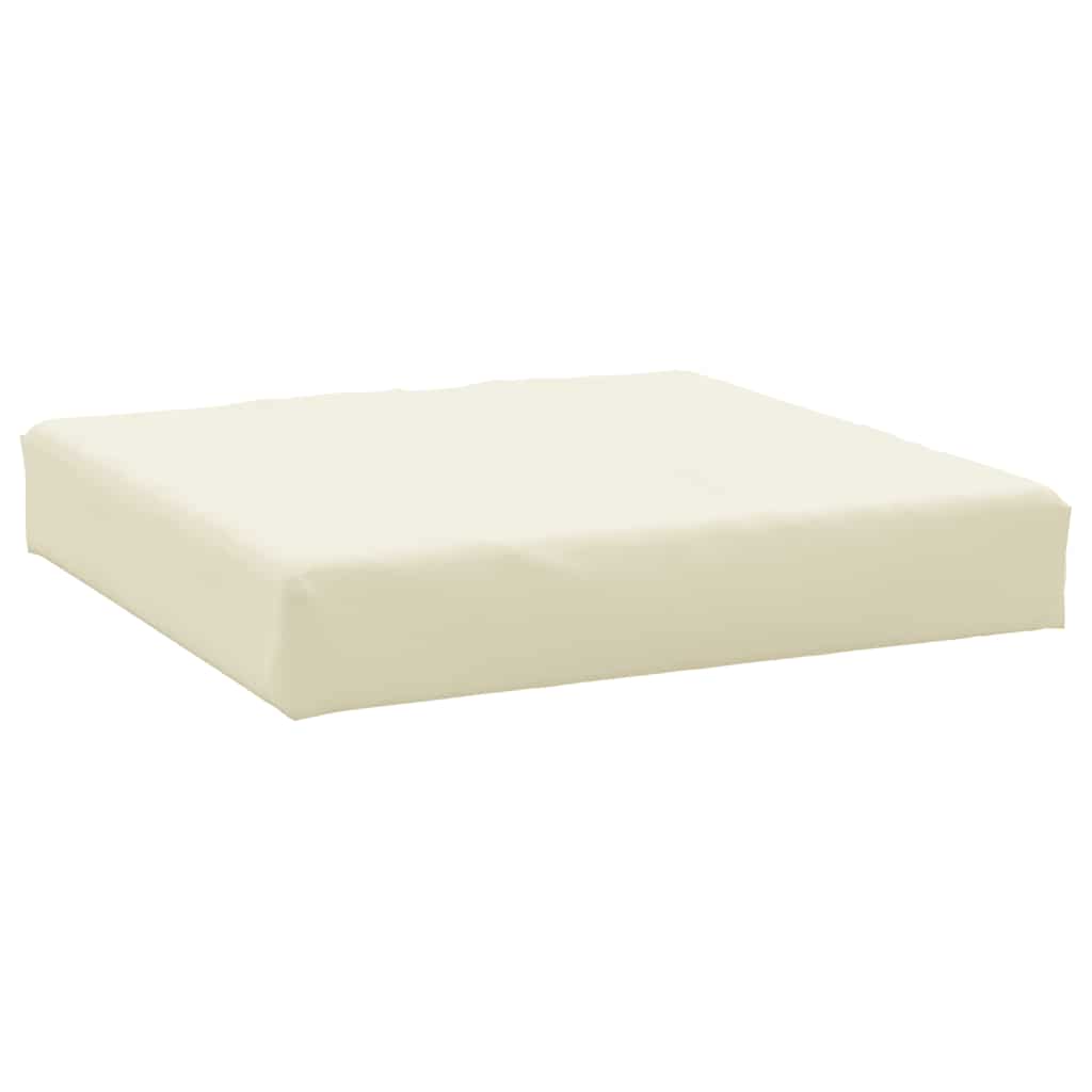 Coussin de palette crème 60x60x9,5 cm en tissu Oxford