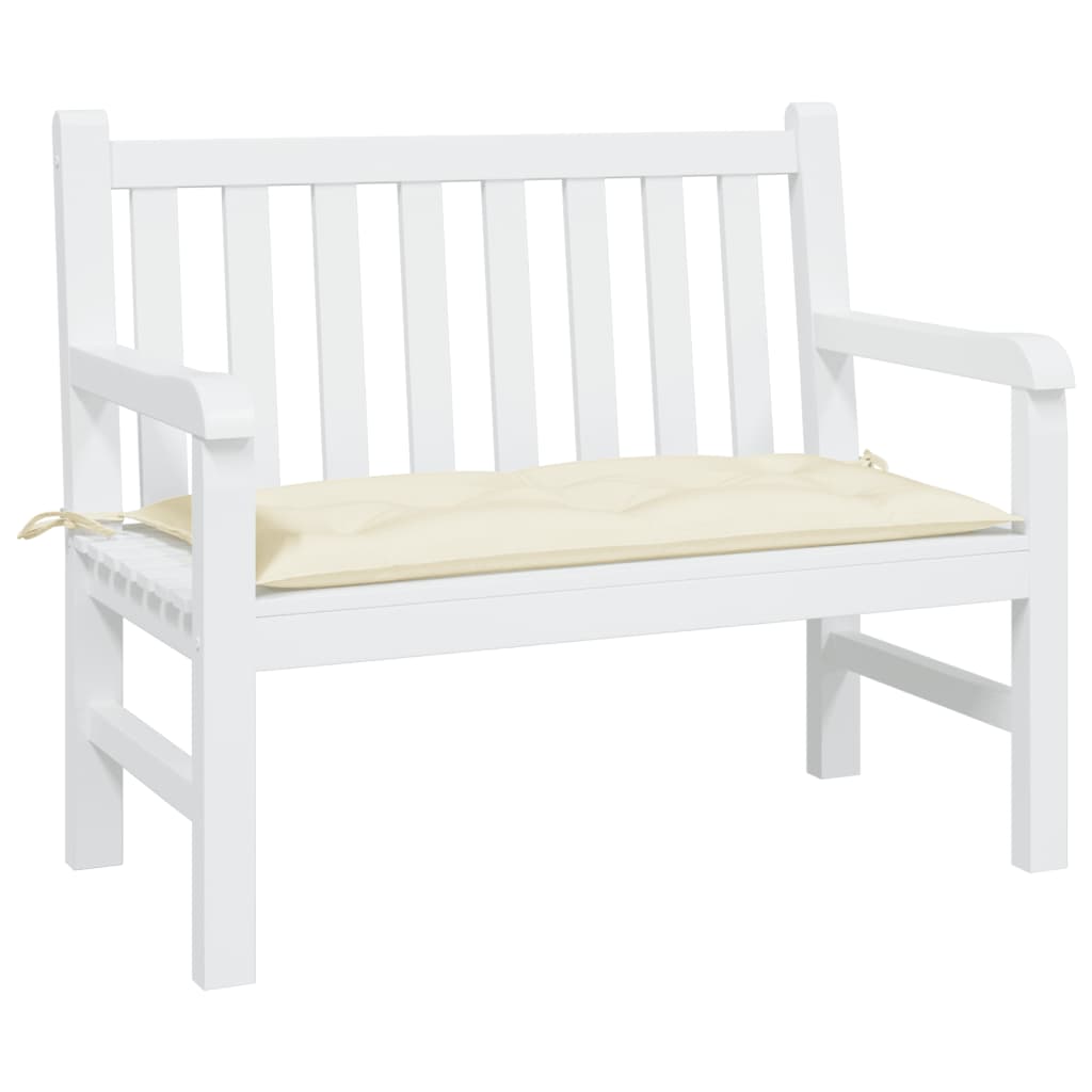 Coussin de banc de jardin blanc cassé 110x50x7 cm Tissu Oxford