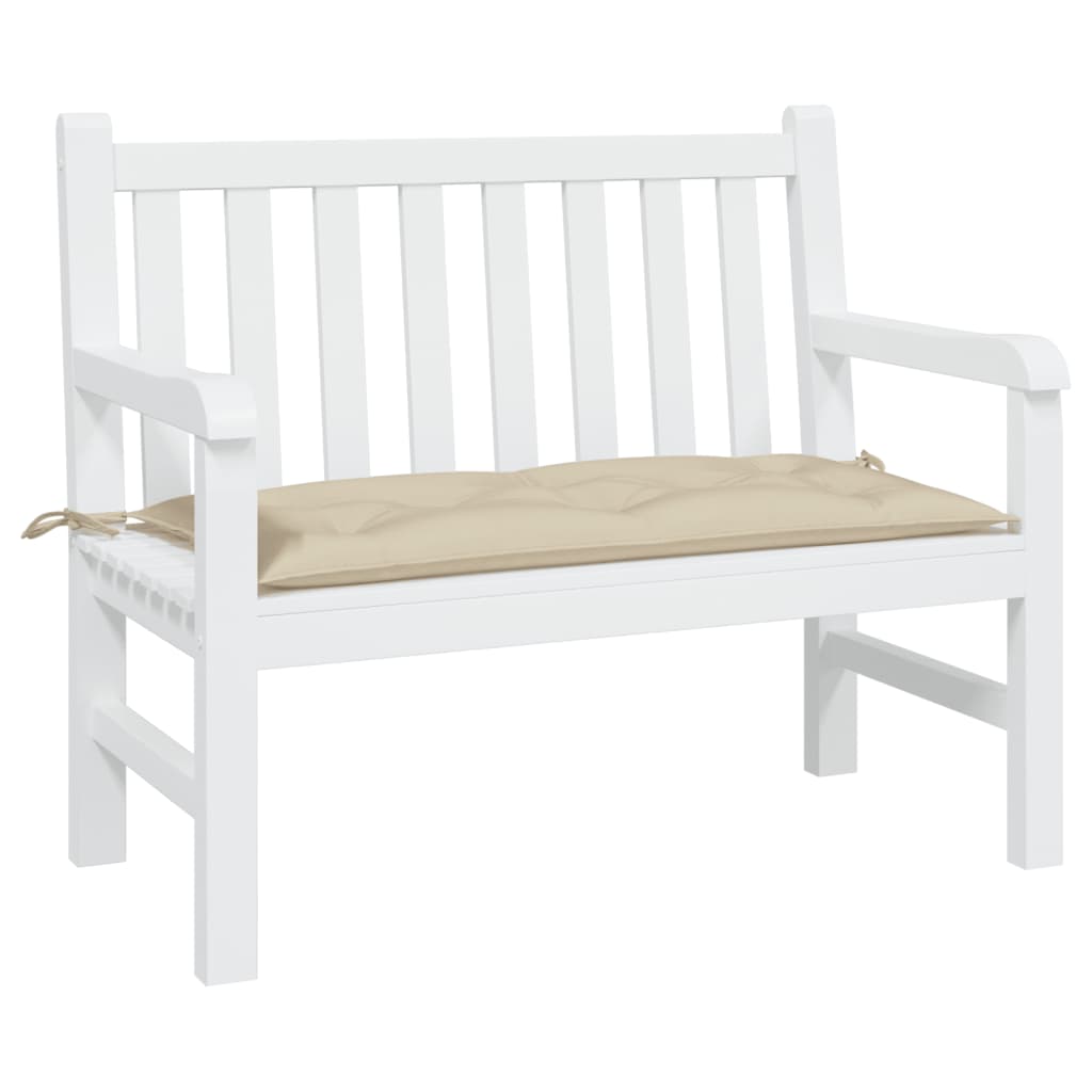Coussin de banc de jardin beige 110x50x7 cm Tissu Oxford