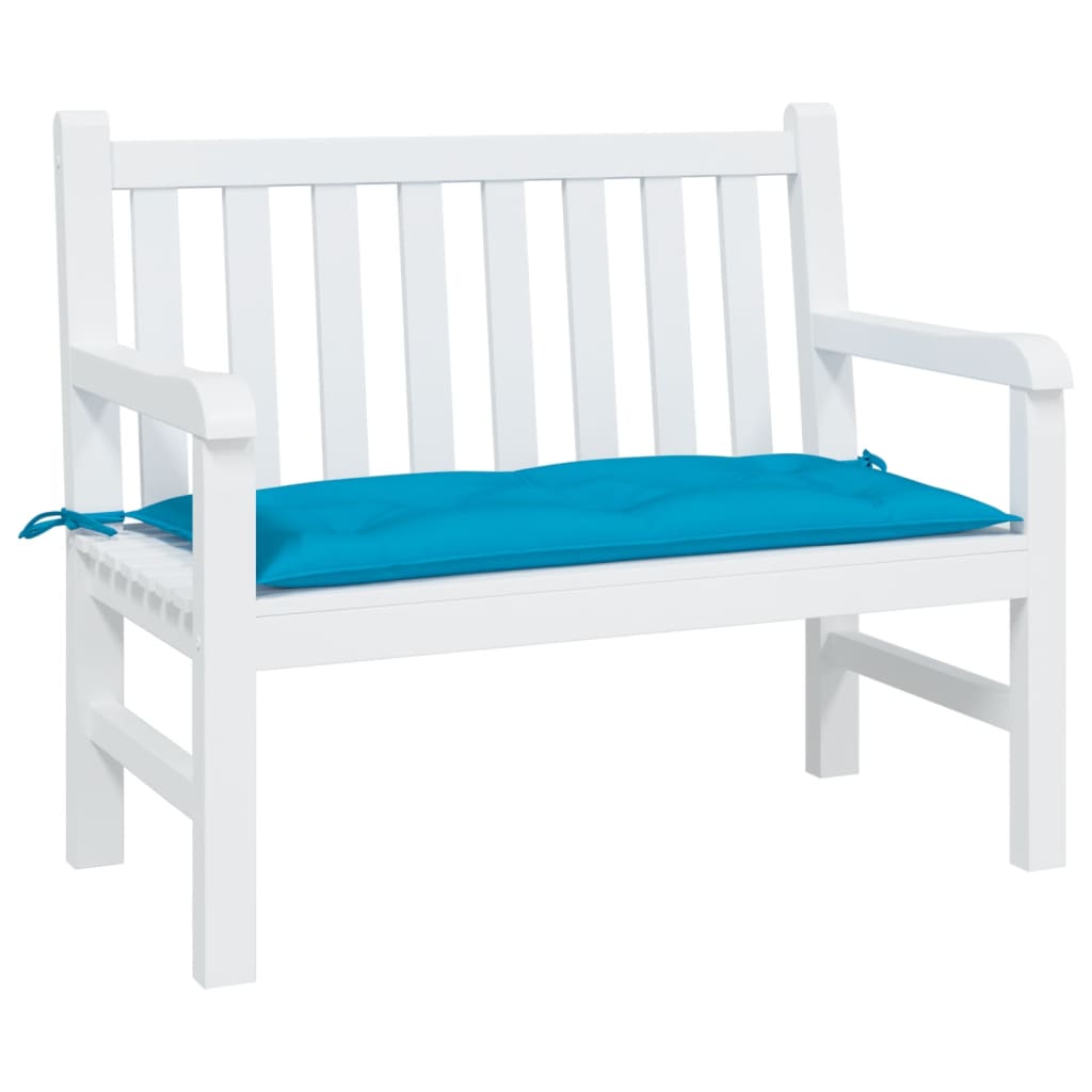 Coussin pour banc de jardin bleu clair 110x50x7 cm Tissu Oxford