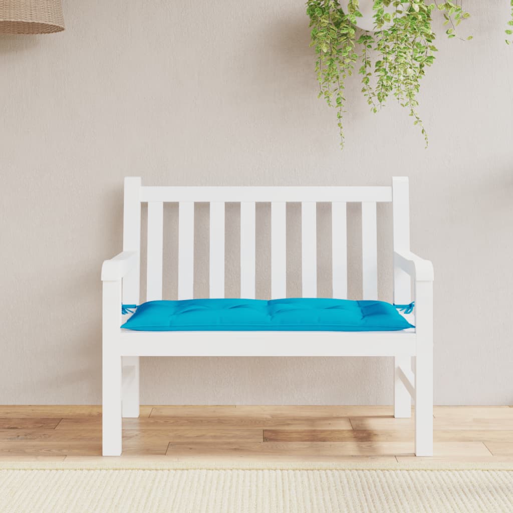 Coussin pour banc de jardin bleu clair 110x50x7 cm Tissu Oxford