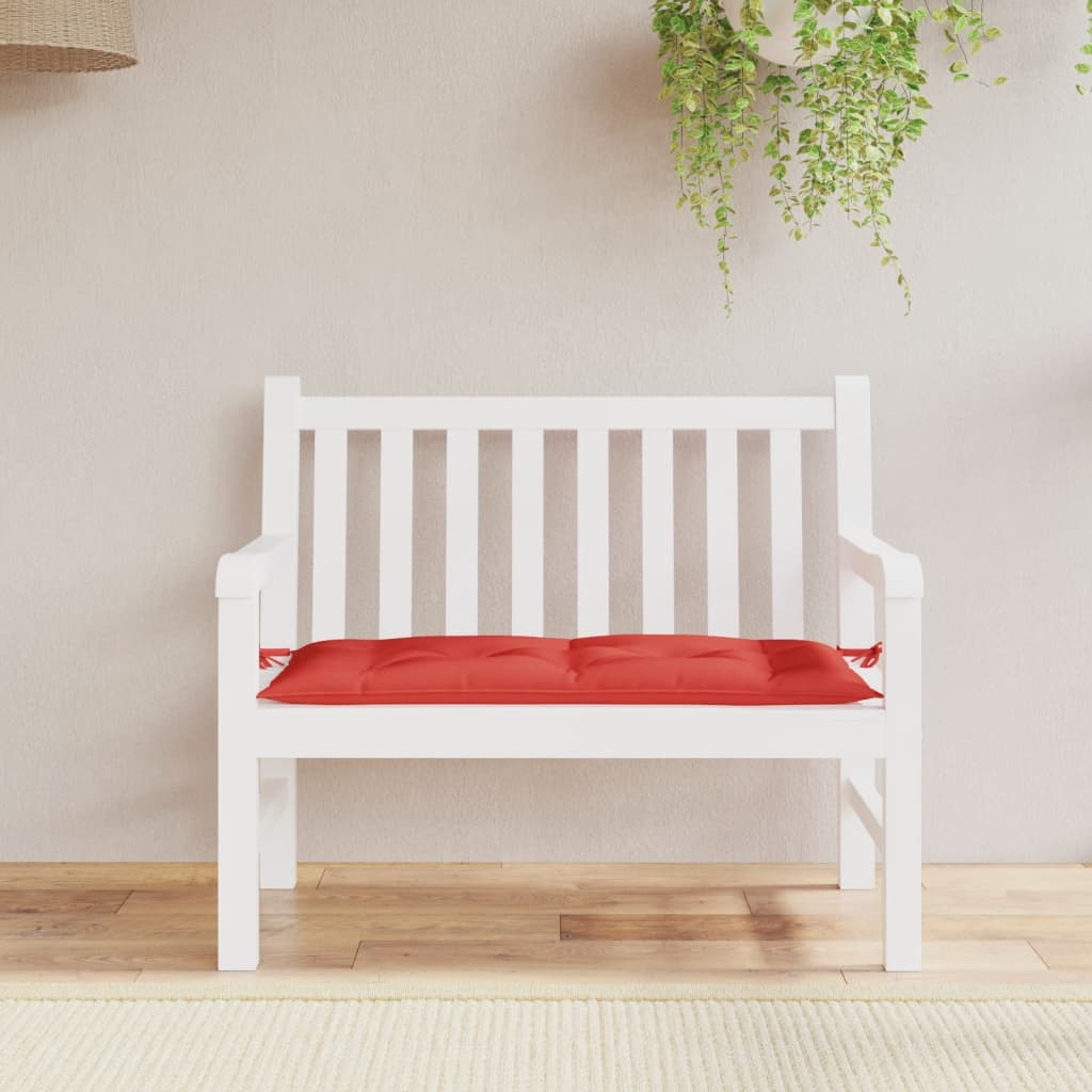 Coussin de banc de jardin rouge 110x50x7 cm Tissu Oxford