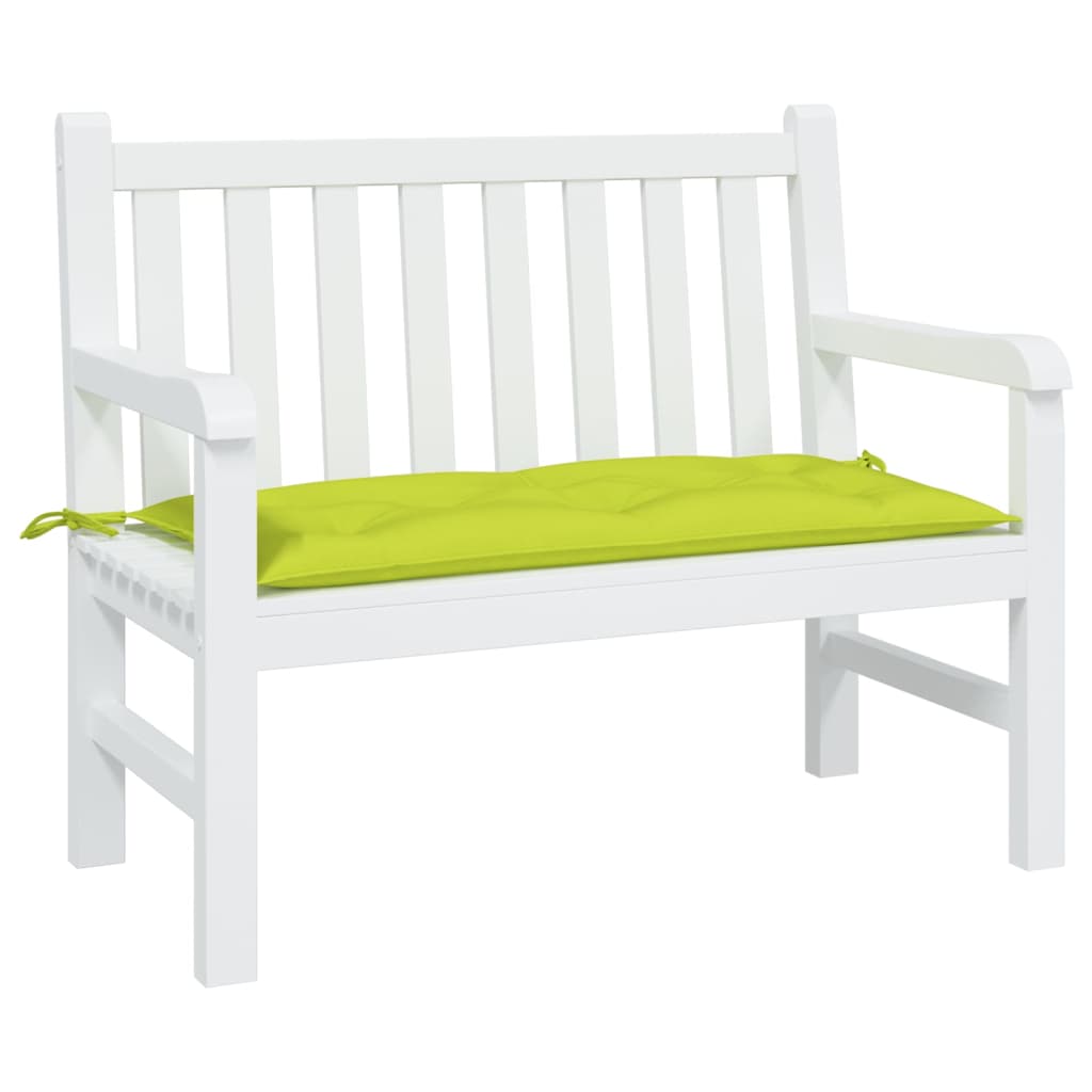 Coussin de banc de jardin vert vif 110x50x7 cm Tissu Oxford