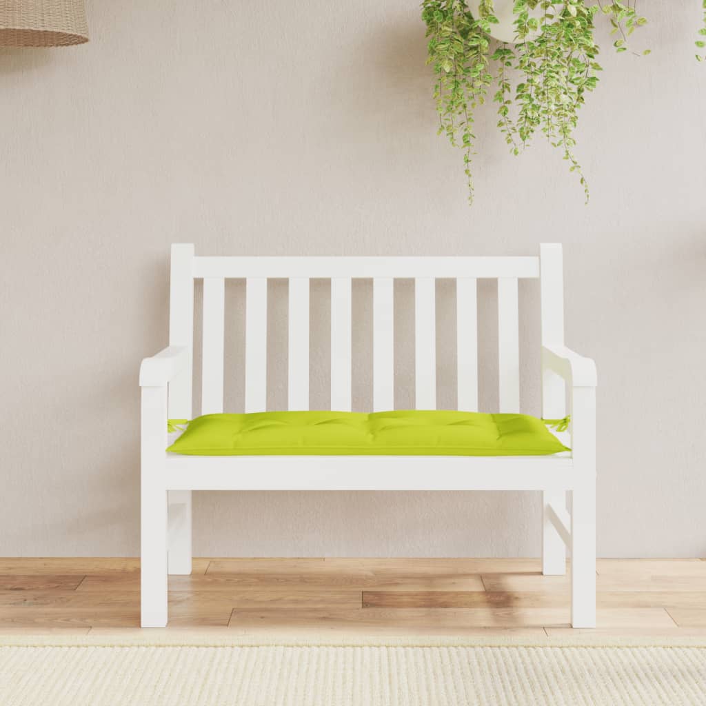 Coussin de banc de jardin vert vif 110x50x7 cm Tissu Oxford