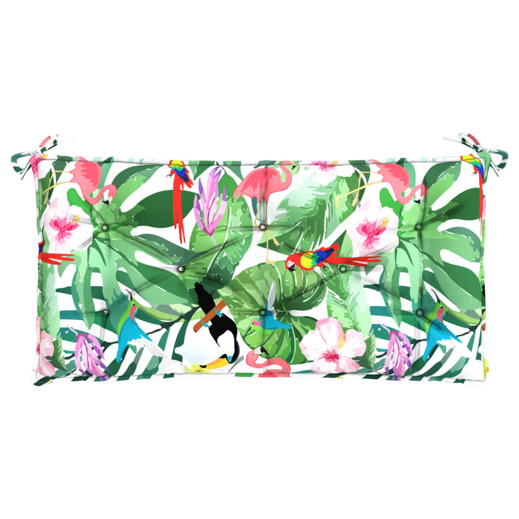 Coussin de banc de jardin multicolore 110x50x7 cm Tissu