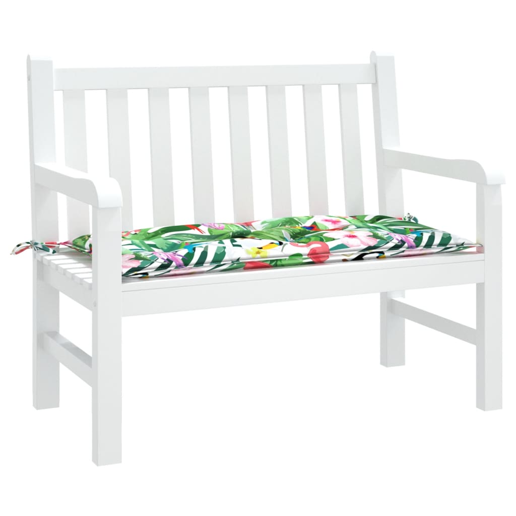 Coussin de banc de jardin multicolore 110x50x7 cm Tissu