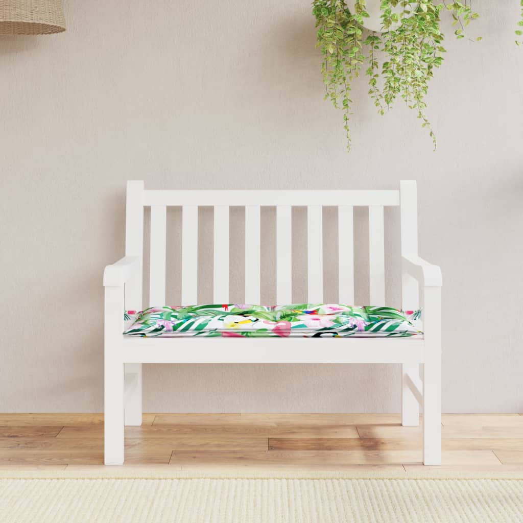 Coussin de banc de jardin multicolore 110x50x7 cm Tissu