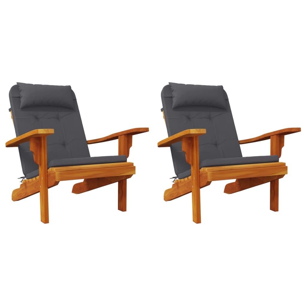 Coussins Adirondack 2 p. Tissu Oxford anthracite