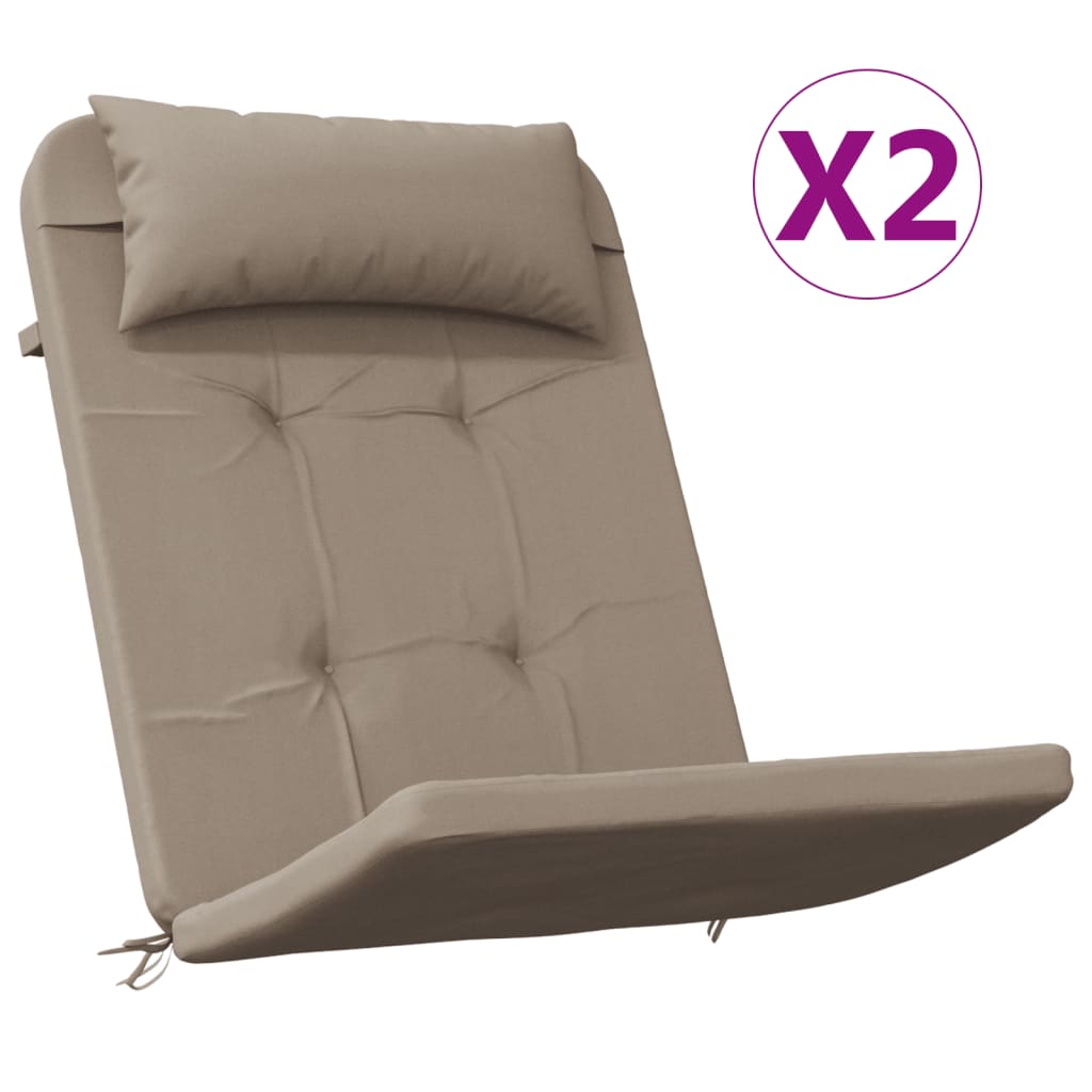 Adirondack Cushions 2 pcs. Taupe Oxford Fabric
