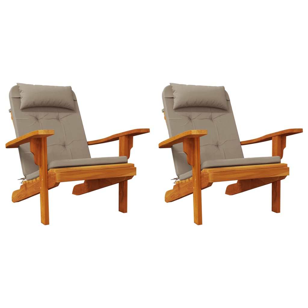 Adirondack Cushions 2 pcs. Taupe Oxford Fabric