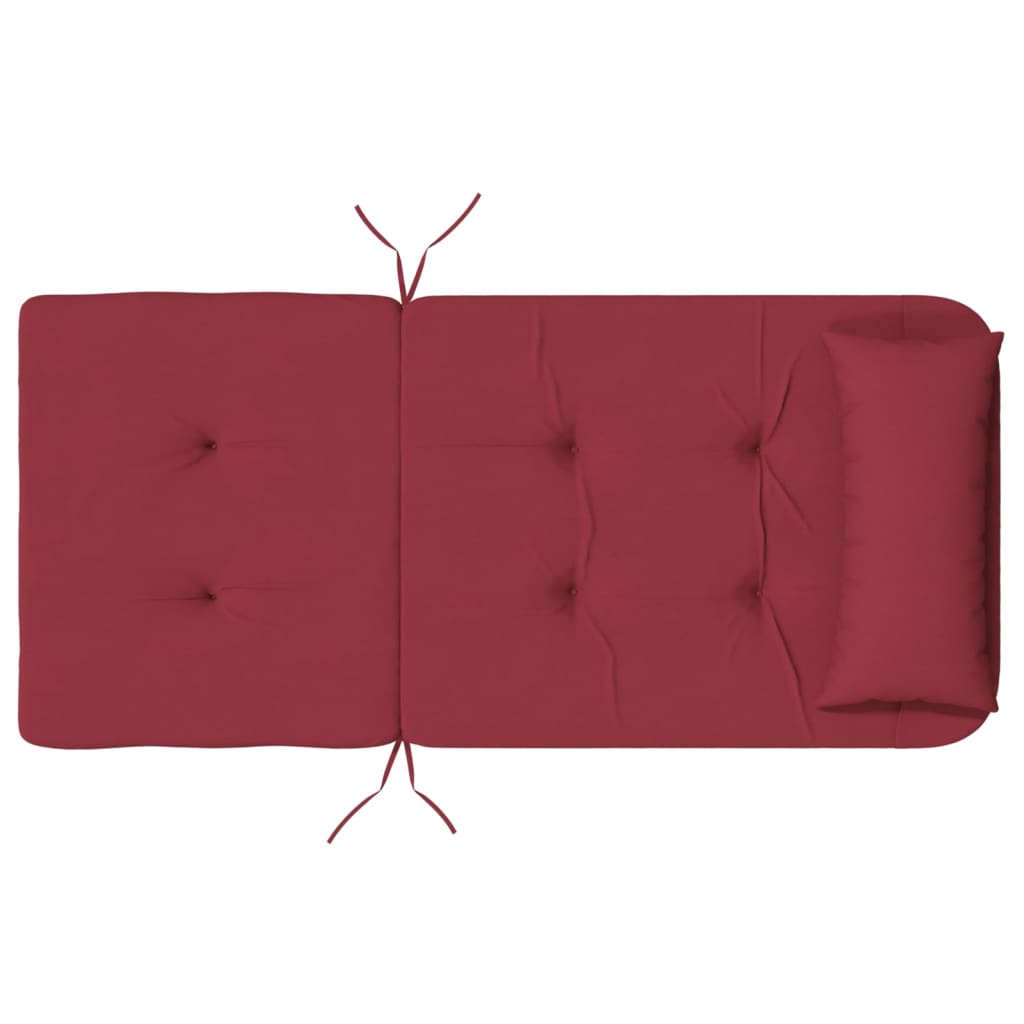 Coussins de chaise Adirondack 2 p. Tissu Oxford bordeaux