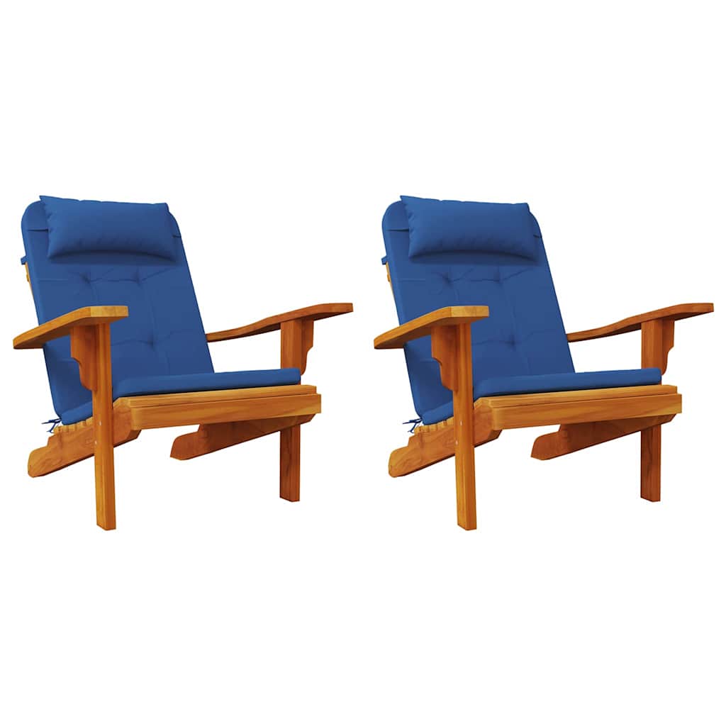 Chair Cushions Plain 2 pcs Blue 58 x 77 x 4.5 cm Oxford fabric