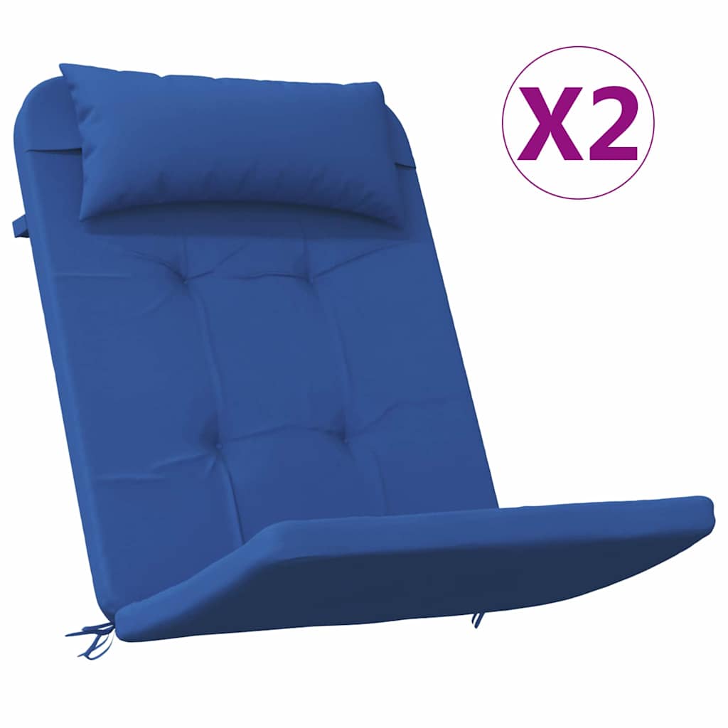 Chair Cushions Plain 2 pcs Blue 58 x 77 x 4.5 cm Oxford fabric
