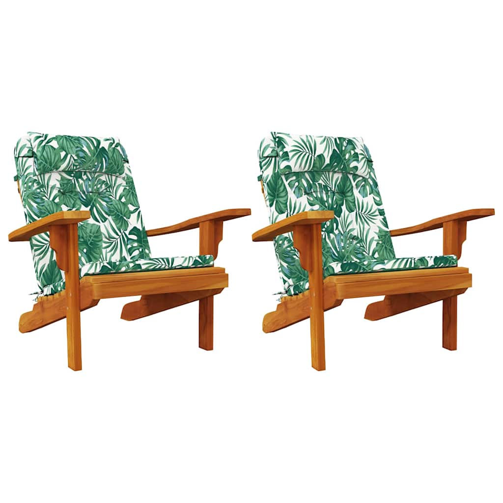 Chair Cushion 2 pcs Leaf Pattern 58 x 77 x 4.5 cm Oxford Fabric