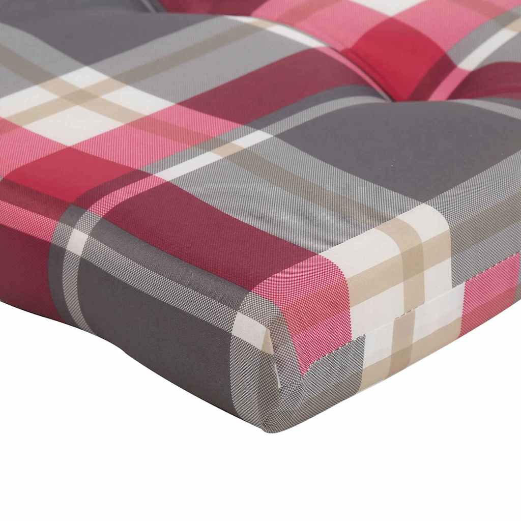 Chair Cushions 2 pcs Red Checked 58 x 77 x 4.5 cm Oxford Fabric