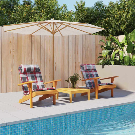 Stuhlkissen 2 pcs Rotkariert 58 x 77 x 4,5 cm Oxford-Stoff