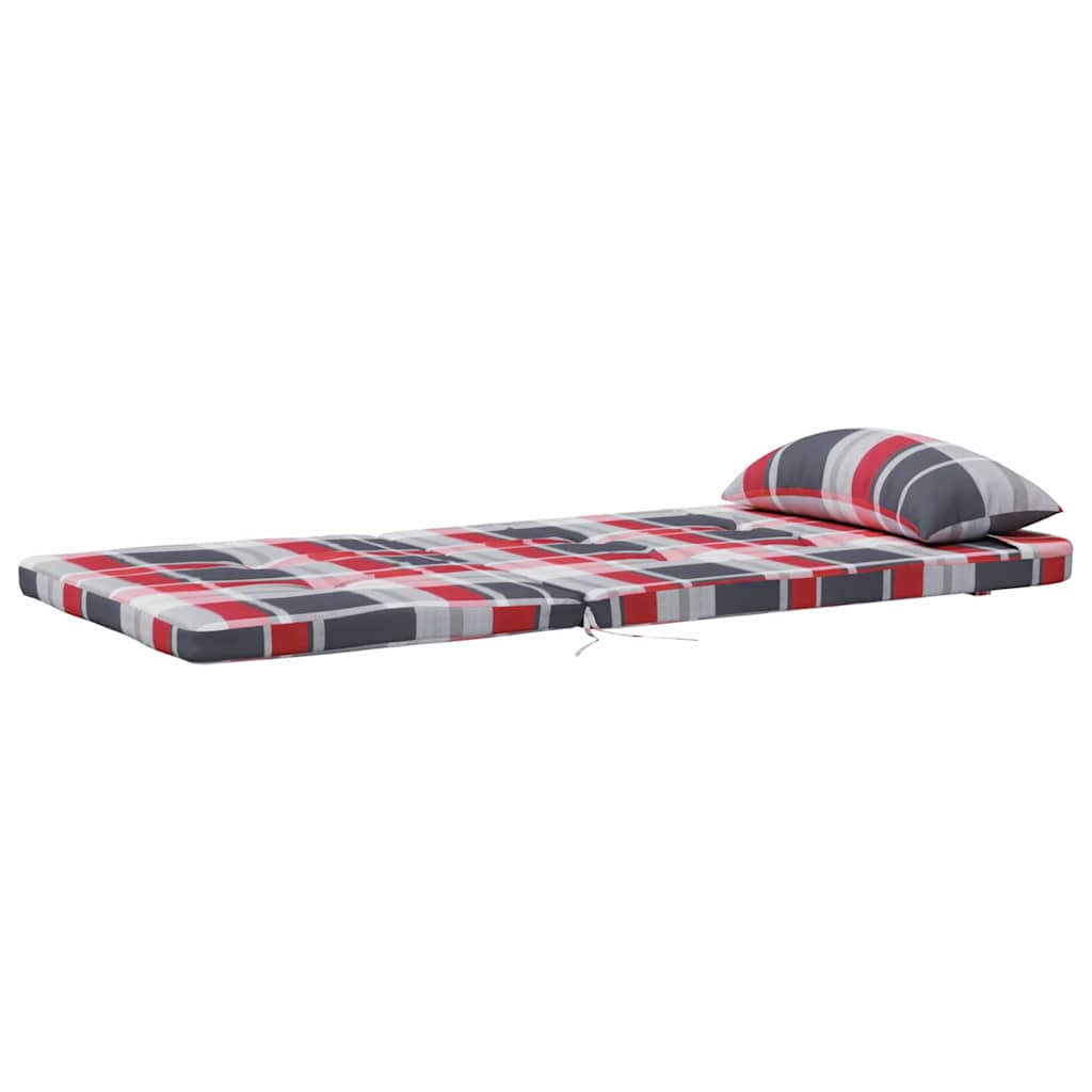Chair Cushions 2 pcs Red Checked 58 x 77 x 4.5 cm Oxford Fabric