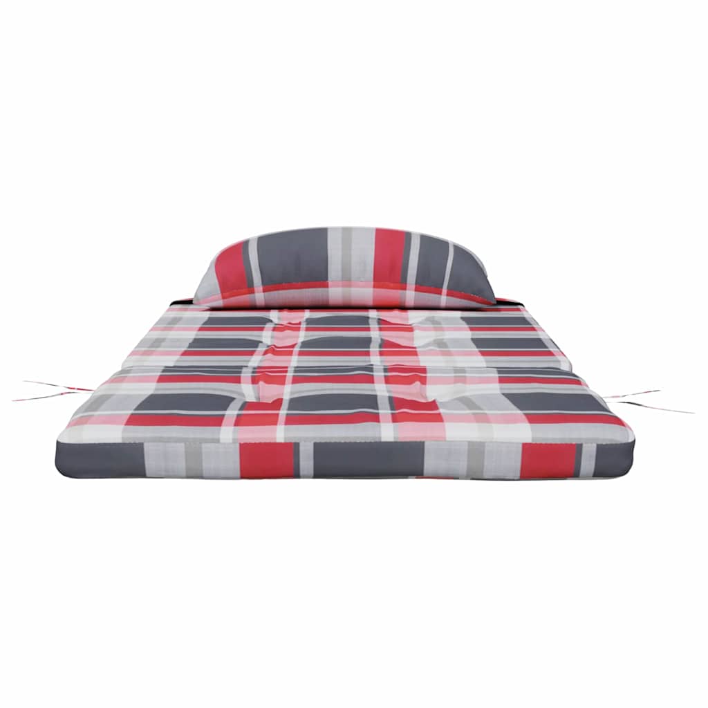 Chair Cushions 2 pcs Red Checked 58 x 77 x 4.5 cm Oxford Fabric