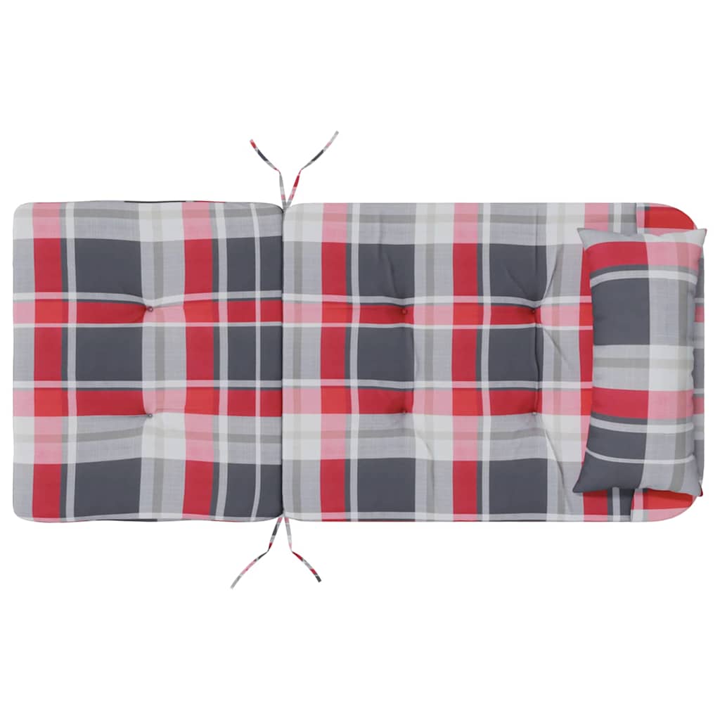 Chair Cushions 2 pcs Red Checked 58 x 77 x 4.5 cm Oxford Fabric