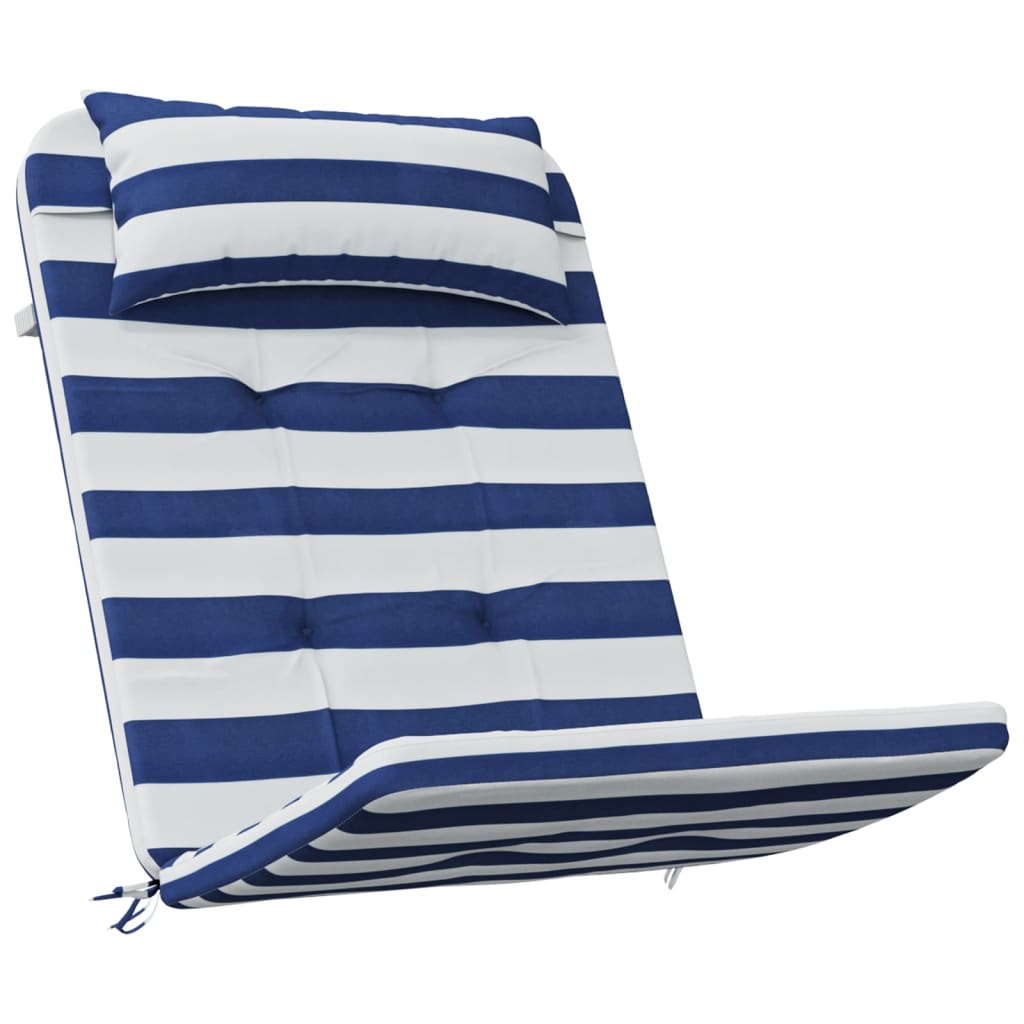 Coussins Adirondack 2 pcs. Rayés bleus et blancs Tissu Oxford