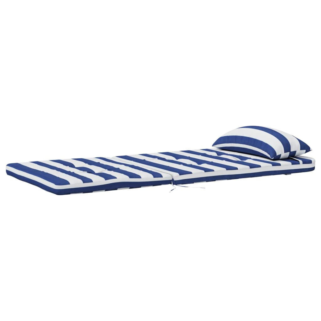 Coussins Adirondack 2 pcs. Rayés bleus et blancs Tissu Oxford