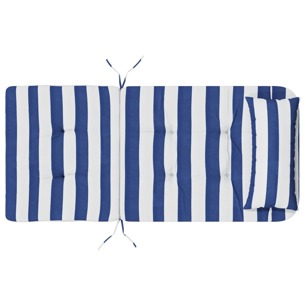 Coussins Adirondack 2 pcs. Rayés bleus et blancs Tissu Oxford