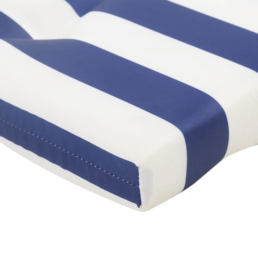 Coussins Adirondack 2 pcs. Rayés bleus et blancs Tissu Oxford