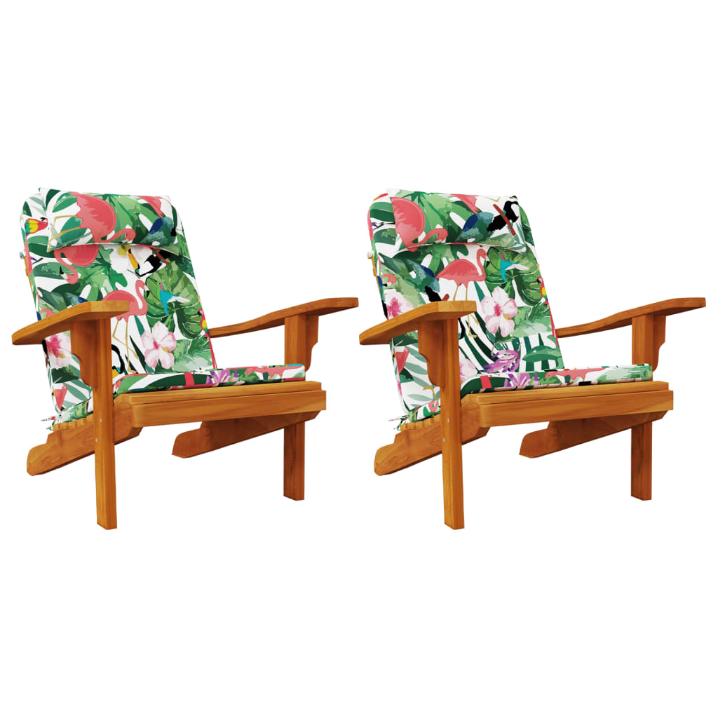 Coussins de chaise Adirondack, 2 pièces, tissu Oxford multicolore