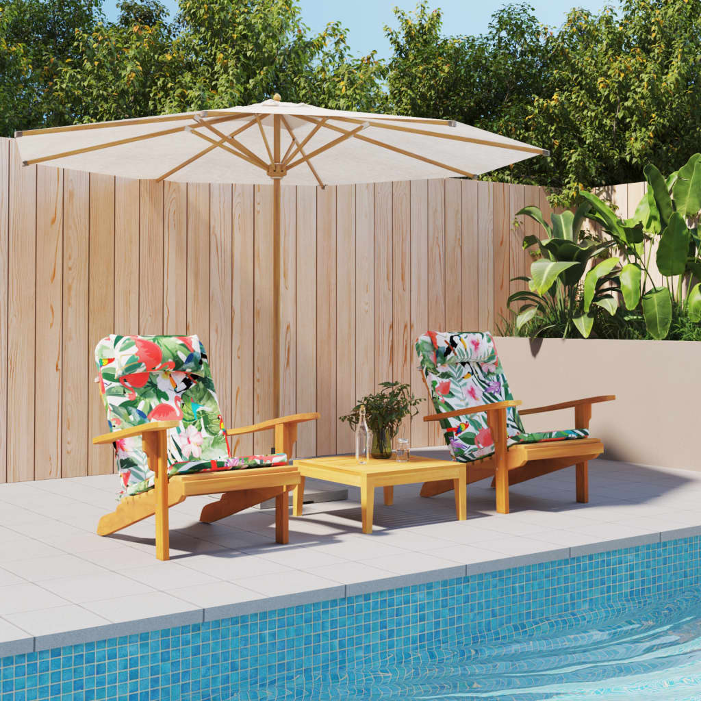 Coussins de chaise Adirondack, 2 pièces, tissu Oxford multicolore