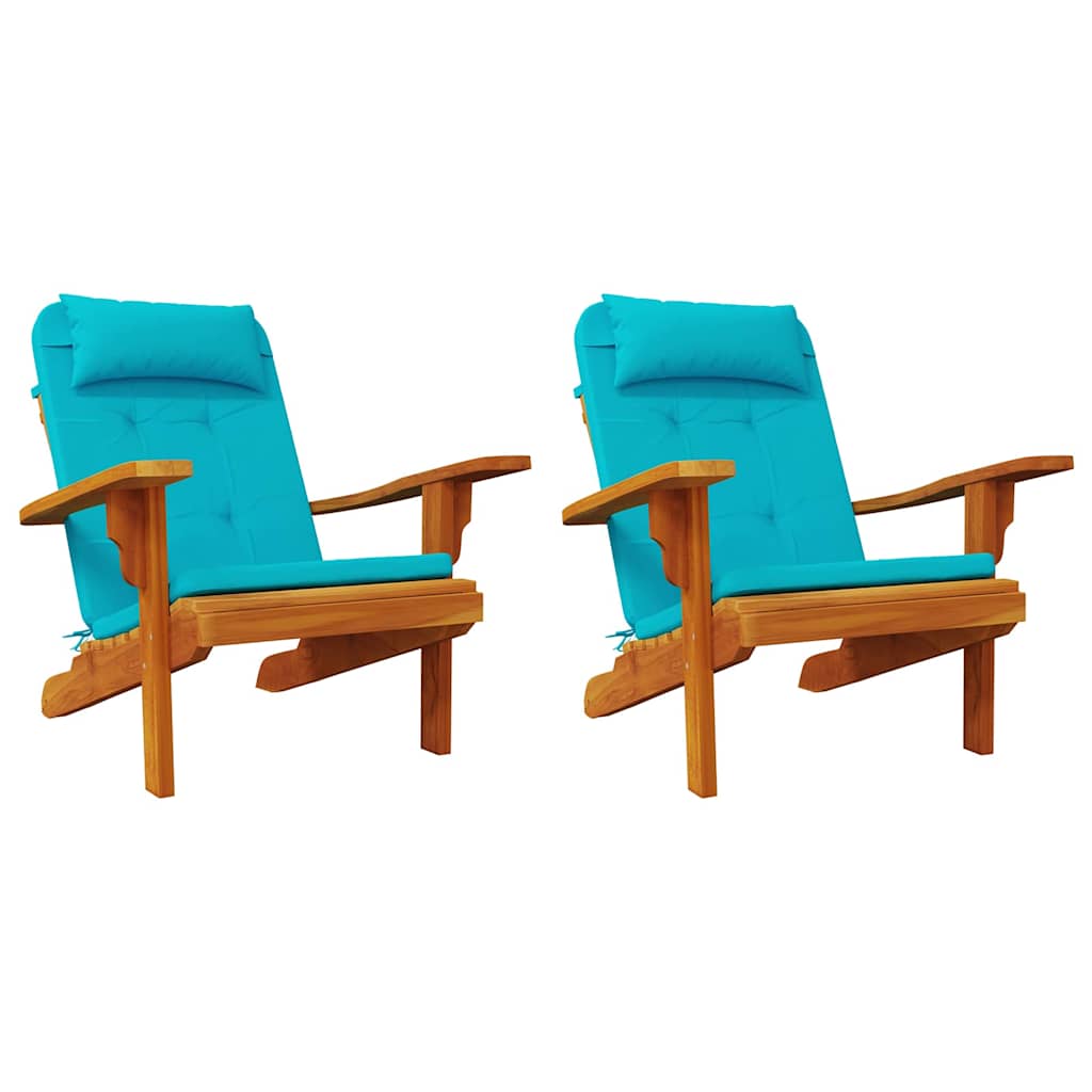 Chair Cushion Solid Color 2 pcs Turquoise 58 x 77 x 4.5 cm Oxford Fabric