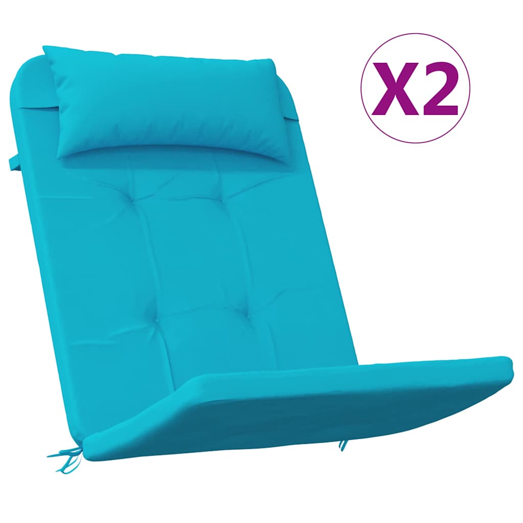 Chair Cushion Solid Color 2 pcs Turquoise 58 x 77 x 4.5 cm Oxford Fabric