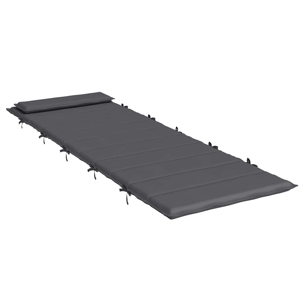 Coussin pour chaise longue anthracite 180x60x4 cm en tissu Oxford