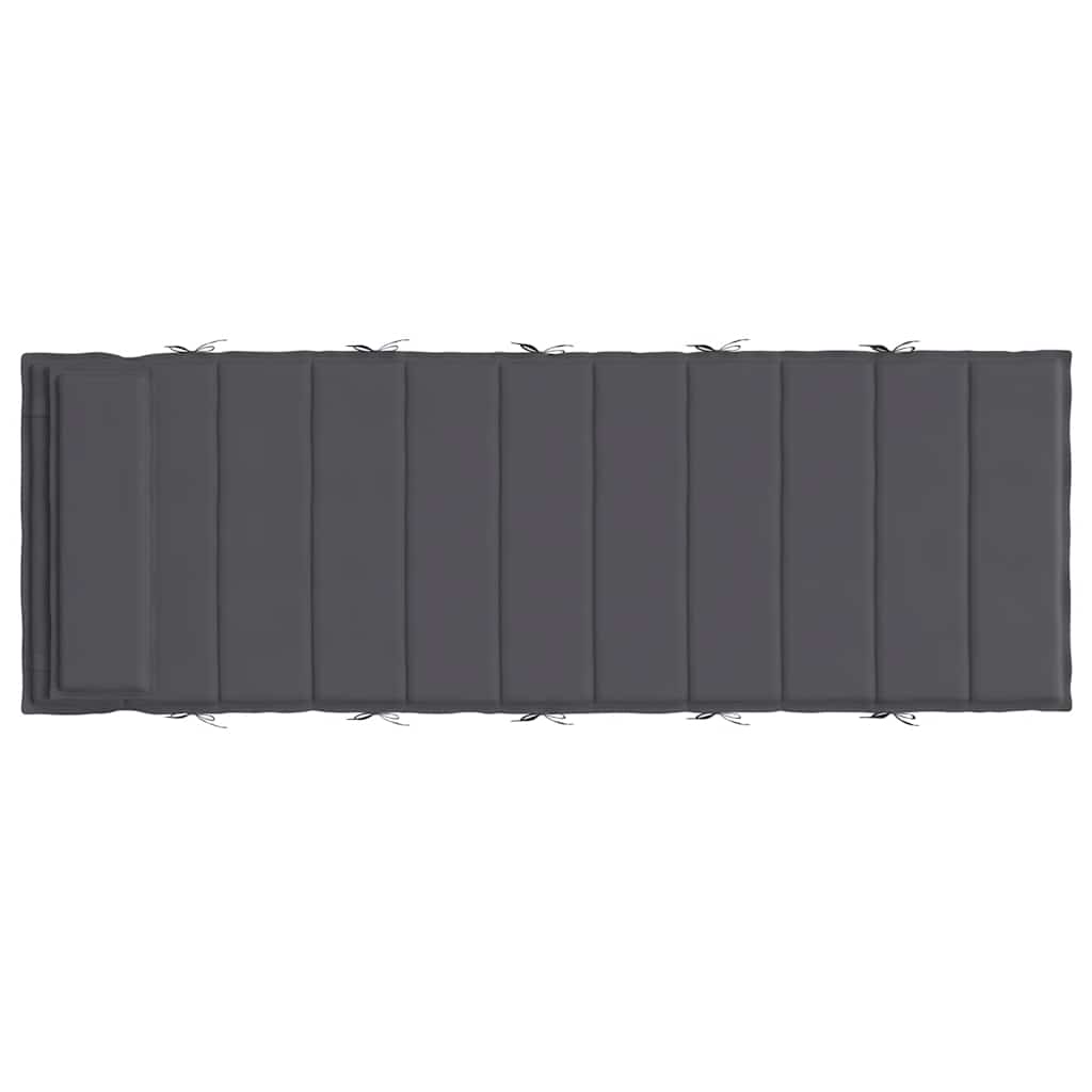 Coussin pour chaise longue anthracite 180x60x4 cm en tissu Oxford