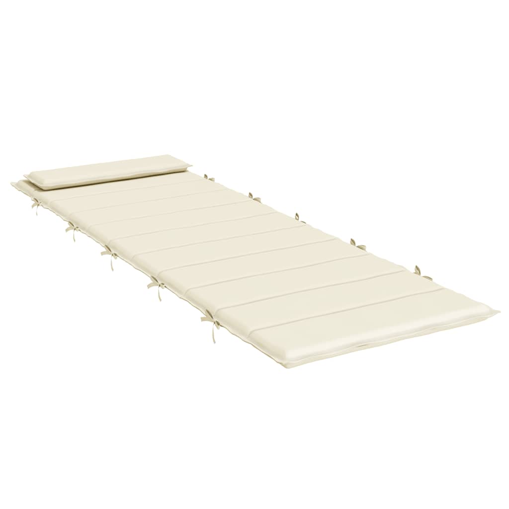 Sonnenliegen-Auflage Creme 180x60x4 cm Oxford-Gewebe