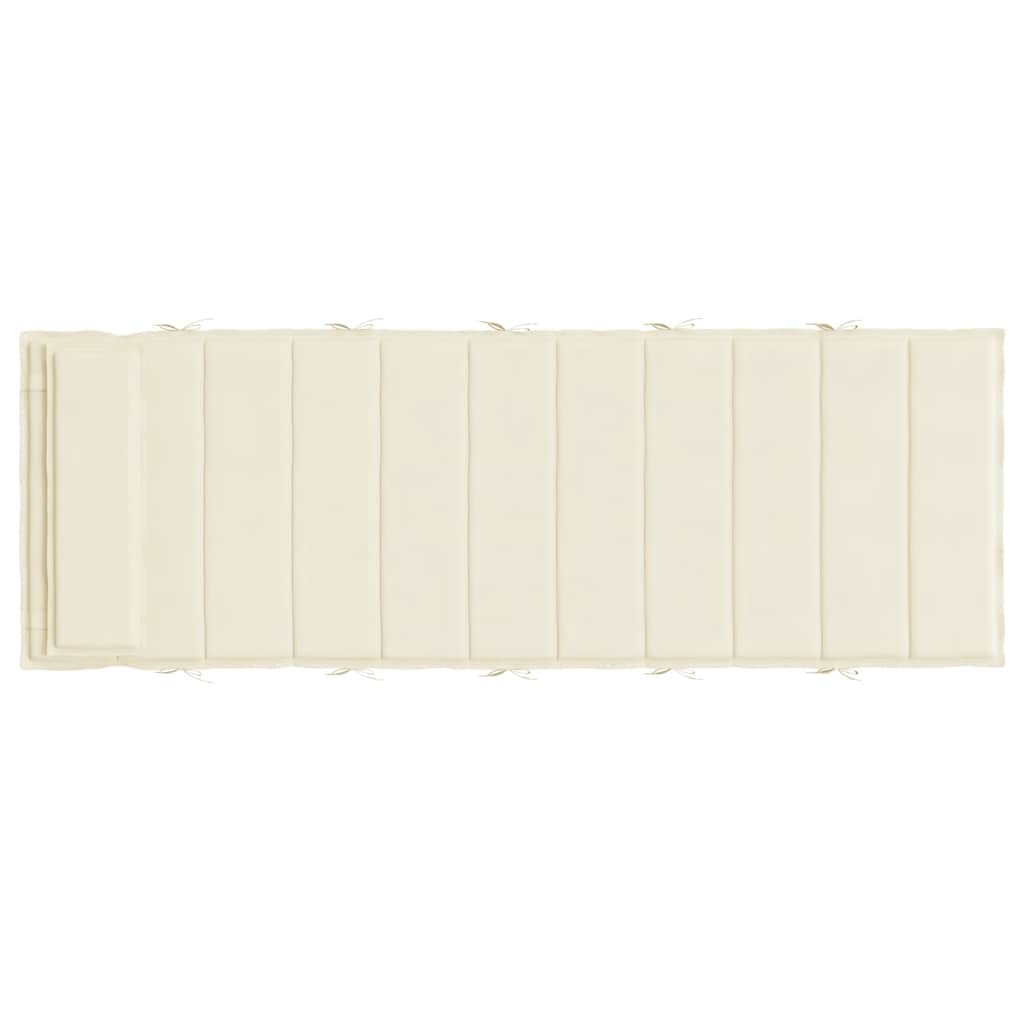Sonnenliegen-Auflage Creme 180x60x4 cm Oxford-Gewebe