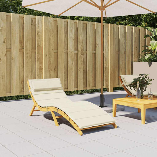 Sonnenliegen-Auflage Creme 180x60x4 cm Oxford-Gewebe